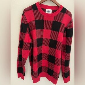Old Navy Red and Black Knit Sweater